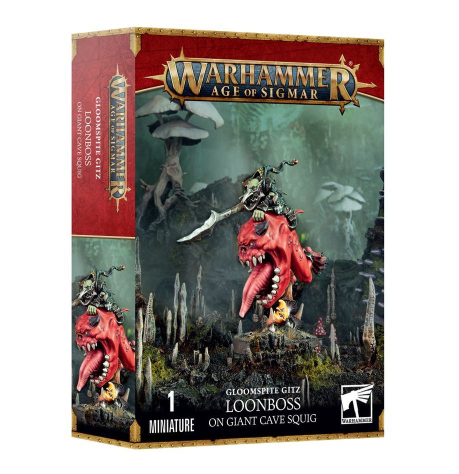 GLOOMSPITE GITZ LOONBOSS ON GIANT CAVE SQUIG
