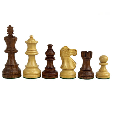 Chess Set AMERICAN STAUNTON | Economy Walnut & Maple with notation board