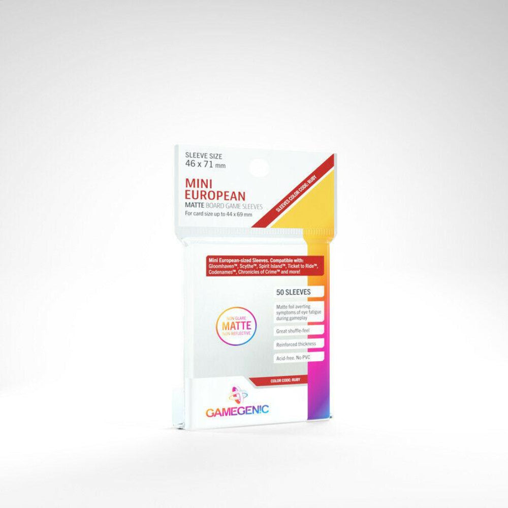 Gamegenic PRIME Sleeves: Mini European (RUBY)