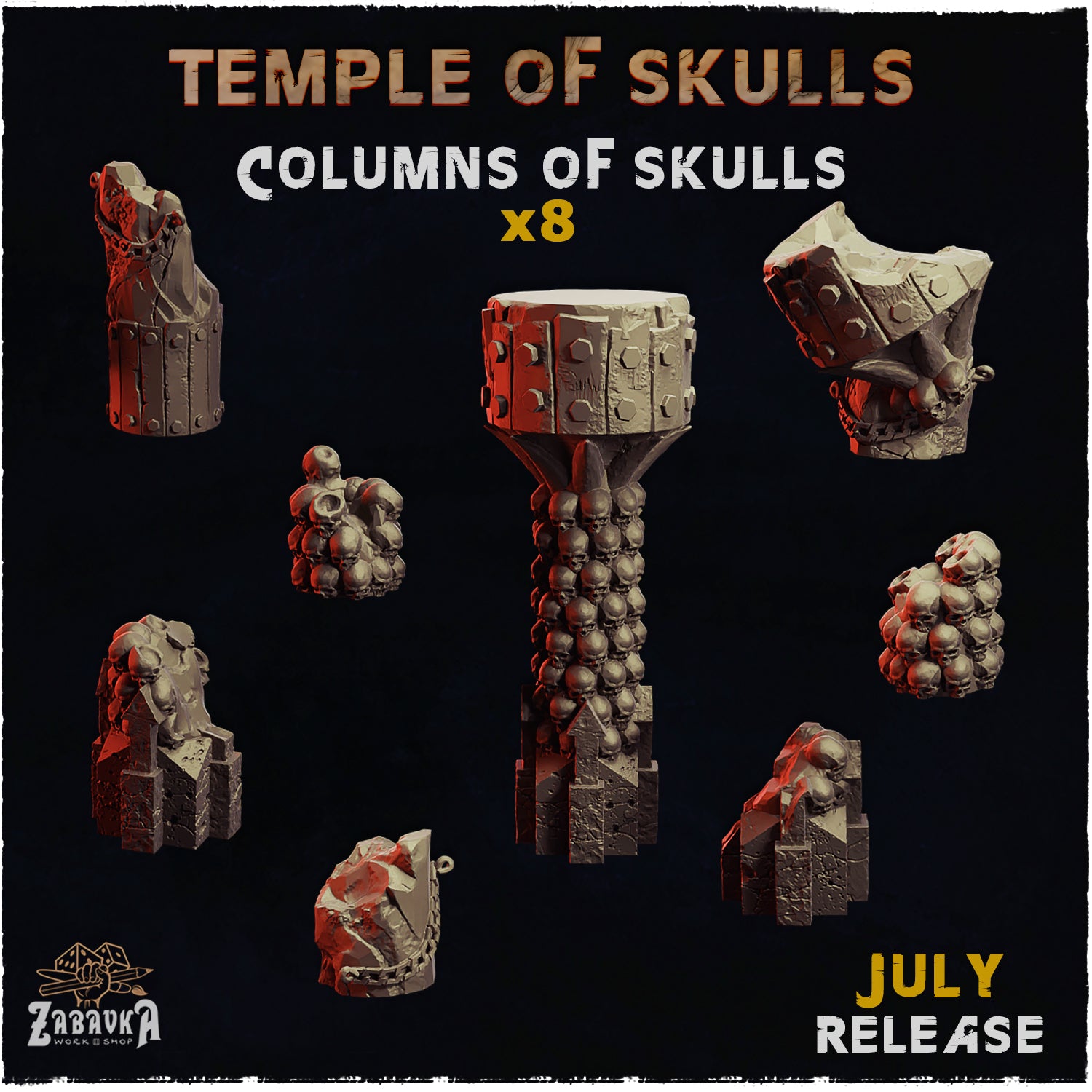 Temple Of Skulls Collumns