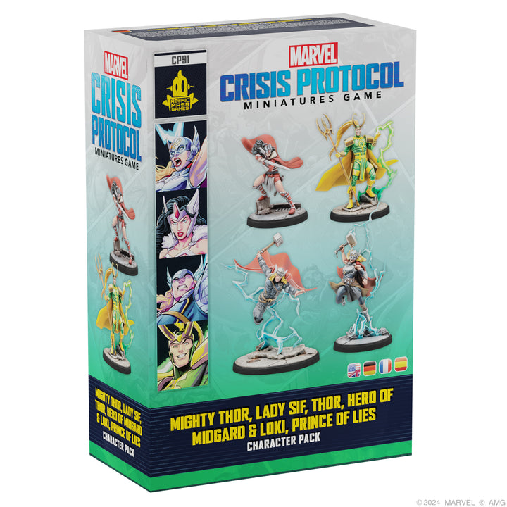 Marvel Crisis Protocol - Mighty Thor, Lady Sif, Thor, Hero of Midgard & Loki, Prince of Lies