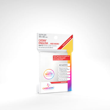 Card game sleeve packaging with Gamegenic branding on a white background