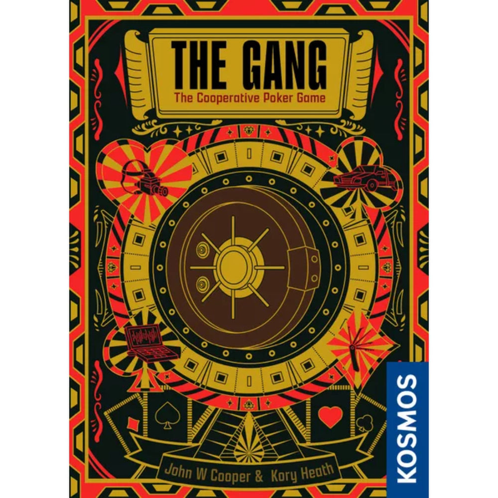 Board game box for 'The Gang' by Kosmos with red, yellow, and black design.