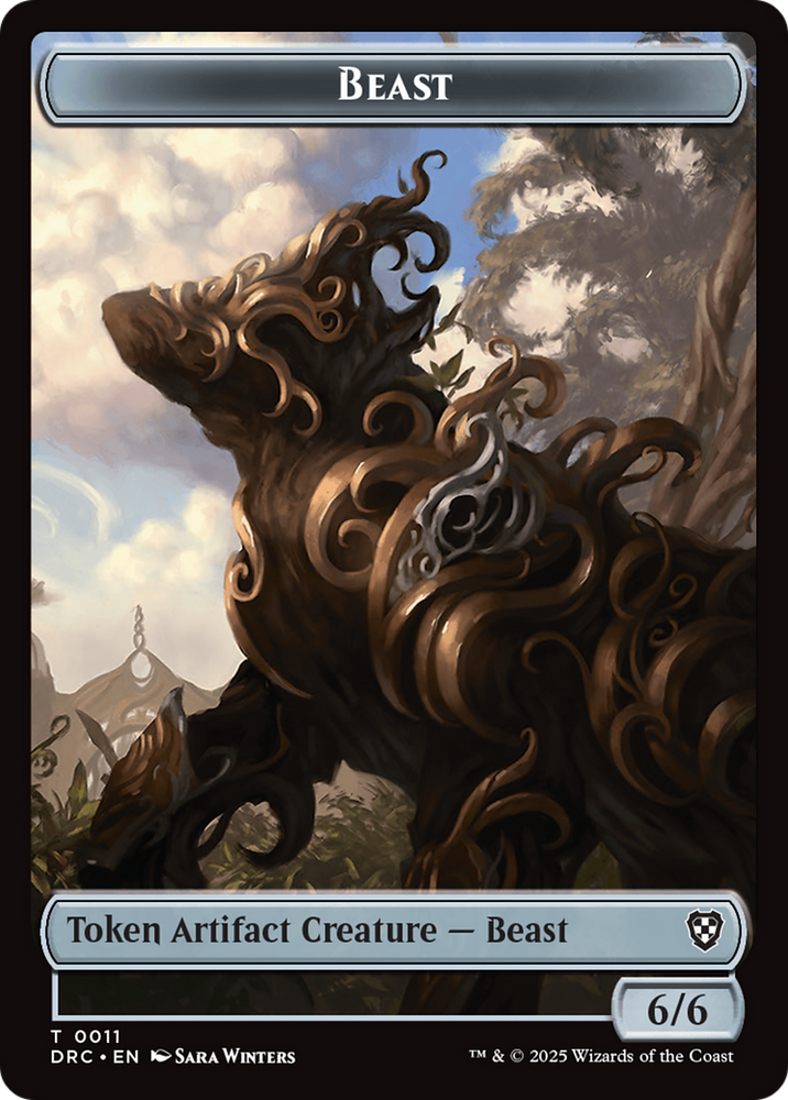 Construct // Beast (0011) Double-Sided Token [Aetherdrift Tokens]