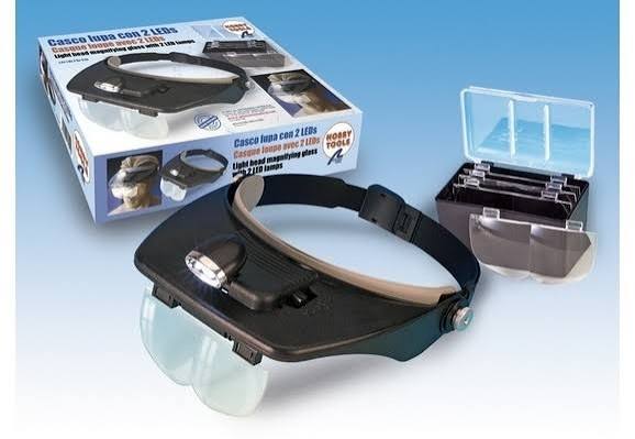 Hands Free Magnifier Glasses w/2 LED Lights