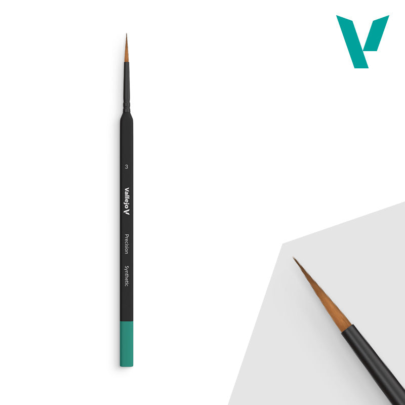AV Precision - Round Synthetic Brush, Triangular No. 3