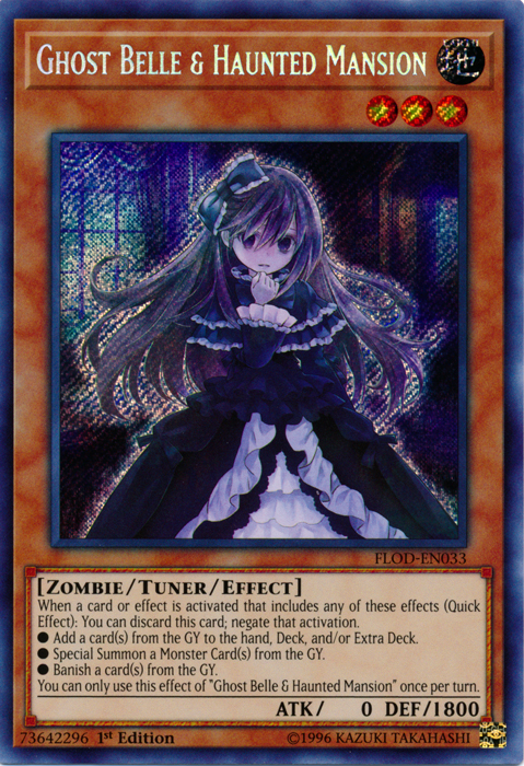 Ghost Belle & Haunted Mansion [FLOD-EN033] Secret Rare