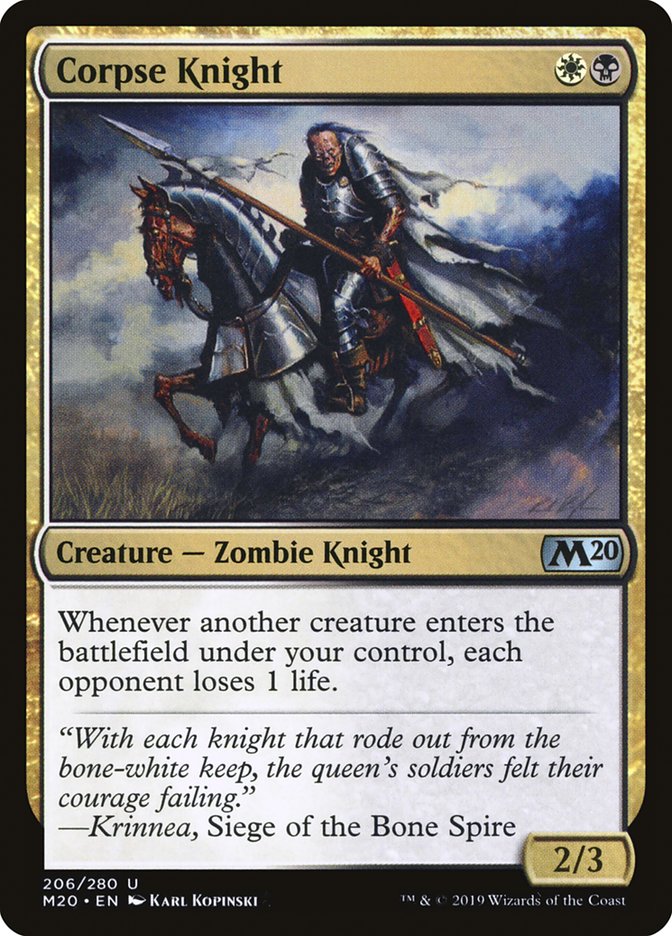 Corpse Knight (Misprint) [Core Set 2020]