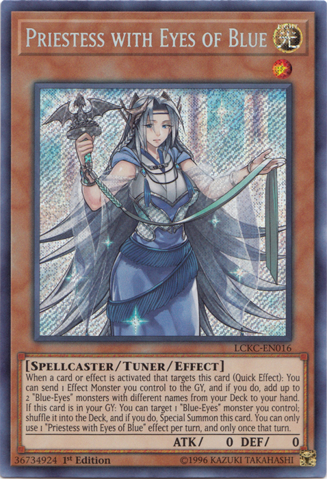 Priestess with Eyes of Blue [LCKC-EN016] Secret Rare