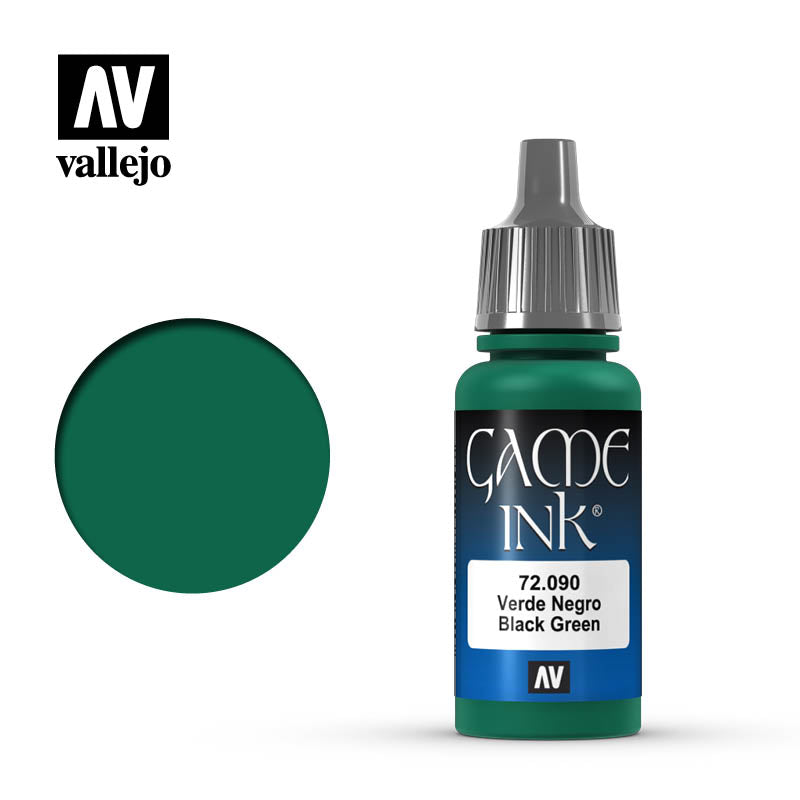 GAME COLOR 72.090 BLACK GREEN INK 17ML
