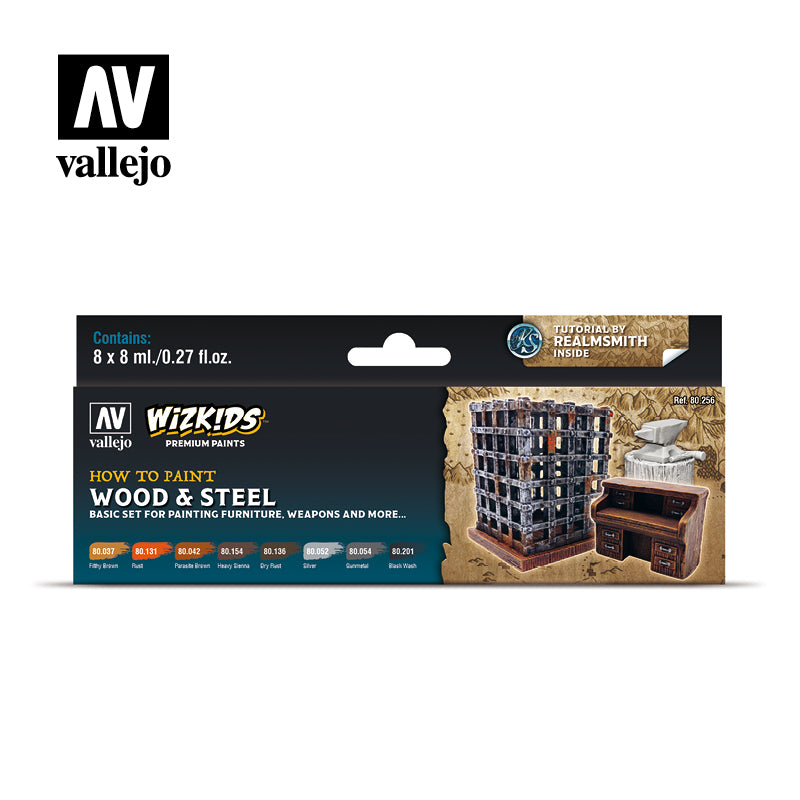 WIZKIDS PREMIUM SET BY VALLEJO: WOOD & STEEL